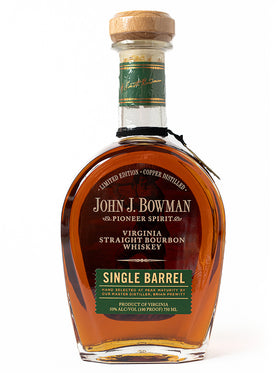 John J. Bowman 10 Year Old Single Barrel "Inaugural" 100 Proof Virginia Straight Bourbon Whiskey 750mL